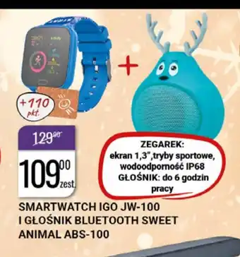 bi1 Smartwatch IGO JW-100 i głośnik Bluetooth sweet animal ABS-100 oferta