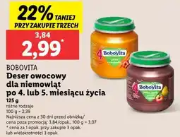 Lidl Deser owocowy dla niemowląt Bobovita oferta