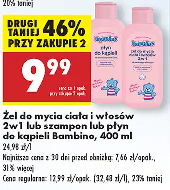 Biedronka Żel do kąpieli Bambino oferta