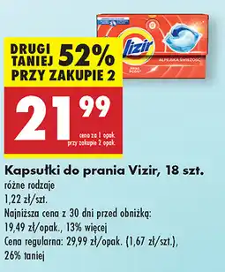 Biedronka Kapsułki do prania Vizir 18 szt oferta