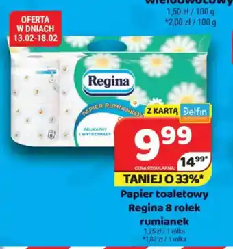 Delfin Papier toaletowy Regina 8 rolek rumianek oferta