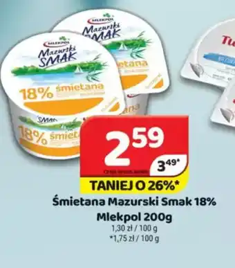 Delfin Smietana Mazurski Smak 18% Mlekpol oferta