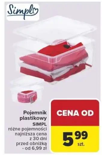 Carrefour Pojemnik plastikowy simpl oferta