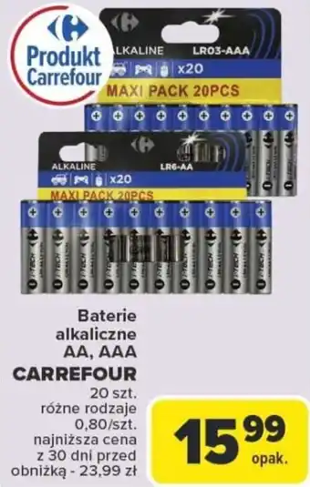 Carrefour Baterie alkaliczne аа, ааа carrefour oferta