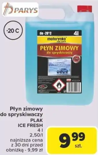 Carrefour Płyn zimowy do spryskiwaczy plak ice fresh oferta