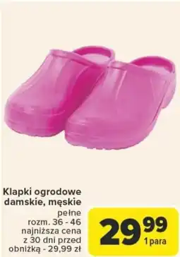 Carrefour Klapki ogrodowe damskie, męskie oferta