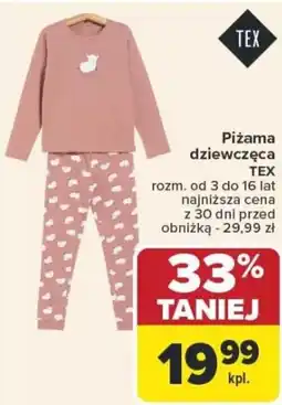 Carrefour Piżama dziewczęca TEX oferta