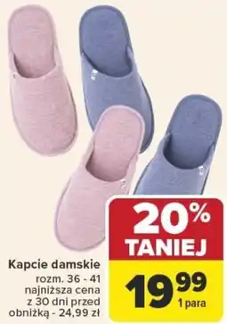 Carrefour Kapcie damskie oferta