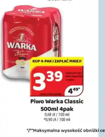 Delfin Piwo Warka Classic oferta