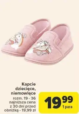 Carrefour Kapcie dziecięce, niemowlęce oferta