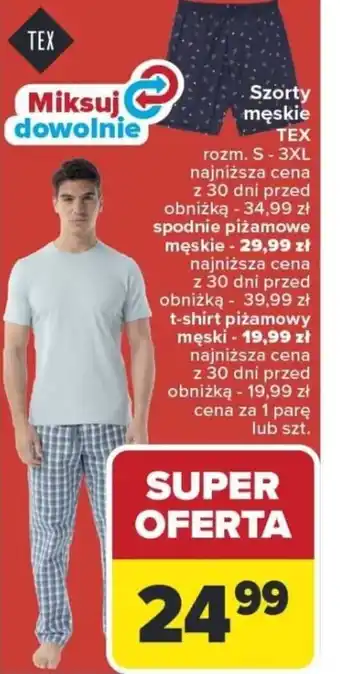 Carrefour Szorty męskie tex oferta