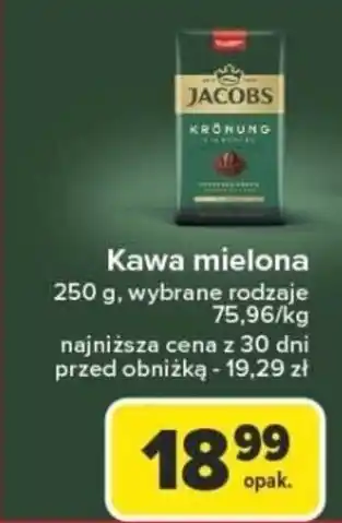 Carrefour JACOBS Kawa mielona oferta