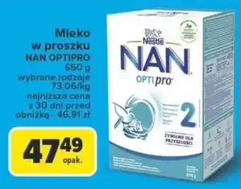 Carrefour Mleko w proszku NAN OPTIPRO oferta