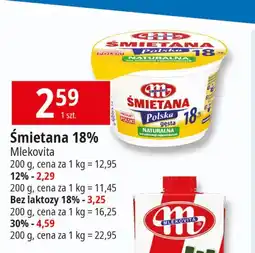 E.Leclerc Śmietana polska 18 % Mlekovita oferta