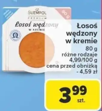 Carrefour Łosoś wędzony w kremie SUEMPOL oferta