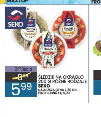 Wafelek Sledzik na okrągło Seko oferta