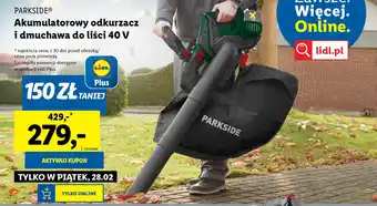 Lidl PARKSIDE Akumulatorowy odkurzacz i dmuchawa do liści 40 V oferta