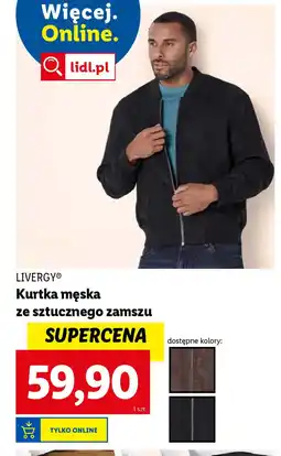 Lidl LIVERGYⓇ Kurtka męska ze sztucznego zamszu oferta