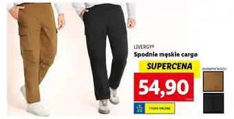 Lidl LIVERGY Spodnie męskie cargo oferta