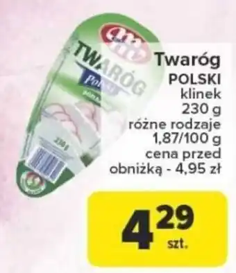 Carrefour Twaróg POLSKI Mlekovita oferta