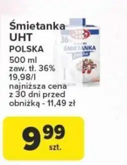 Carrefour Śmietanka UHT POLSKA 36% Mlekovita oferta