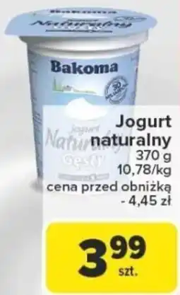 Carrefour Jogurt naturalny Bakoma oferta