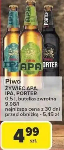 Carrefour Piwo ŻYWIEC APA, IPA, PORTER oferta