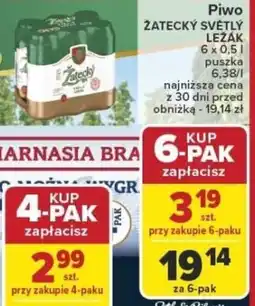 Carrefour Piwo ŽATECKÝ SVĚTLÝ LEZÁK oferta