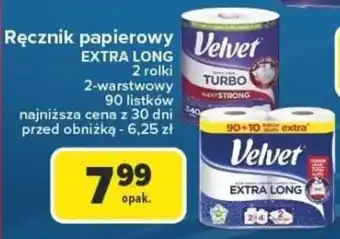 Carrefour Ręcznik papierowy extra long velvet oferta