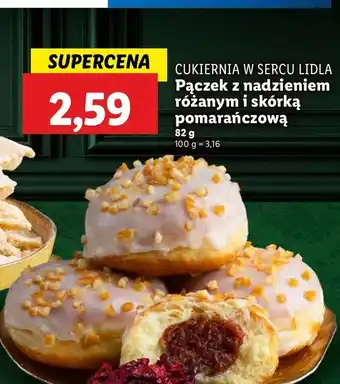 Lidl Pączek z nadzieniem różanym i skórą pomarańczową Cukiernia Lidla oferta