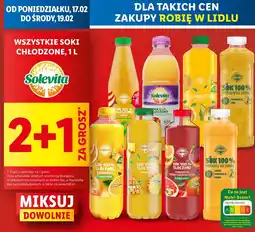 Lidl Sok 100% tłoczony pomarańcza-kiwi Solevita oferta