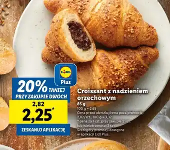 Lidl Croissant z nadzieniem orzechowym oferta