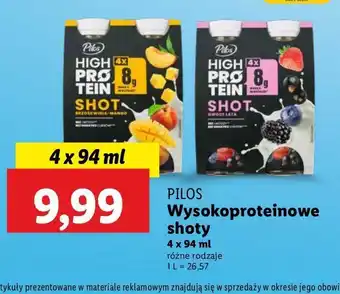 Lidl Shot brzoskwinia-mango Pilos High Protein oferta