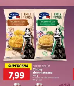 Lidl Chipsy zioła prowansalskie Duc De Coeur oferta