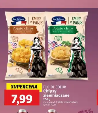 Lidl Chipsy zioła prowansalskie Duc De Coeur oferta