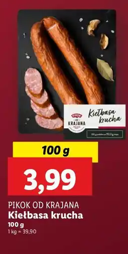 Lidl Kiełbasa krucha z jagnięciną Pikok Od Krajana oferta