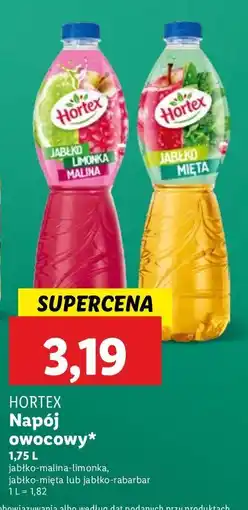 Lidl Napój jabłko-rabarbar Hortex oferta