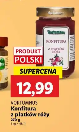 Lidl Konfitura z płatków róży Vortumnus oferta