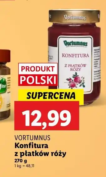 Lidl Konfitura z płatków róży Vortumnus oferta