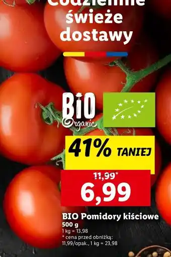 Lidl Pomidory kiściowe bio oferta