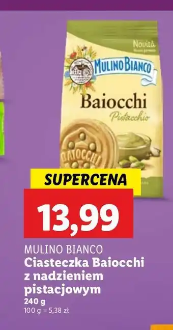 Lidl Ciastka baiocchi pistacjowe Mulino Bianco oferta