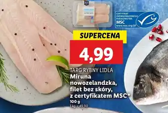 Lidl Miruna nowozelandzka filet bez skóry Targ Rybny Lidla oferta