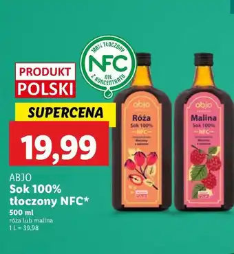 Lidl Sok z róży Abjo oferta