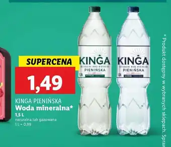 Lidl Woda naturalna Kinga Pienińska oferta