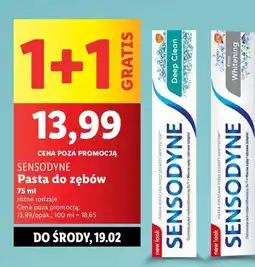 Lidl Pasta do zębów Sensodyne Extra Whitening oferta