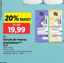 Lidl Serum peptydowe rozświetlenie Aa oferta