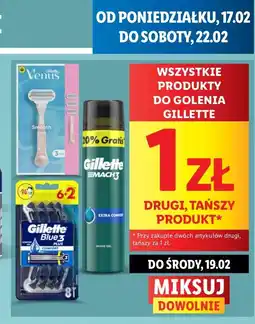 Lidl Żel do golenia extra comfort Gillette Mach3 oferta