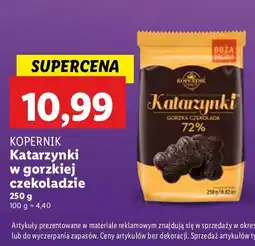 Lidl Pierniki w gorzkiej czekoladzie 72% Kopernik Katarzynki oferta