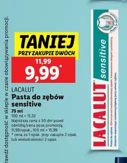 Lidl Pasta do zębów Lacalut Sensitive oferta