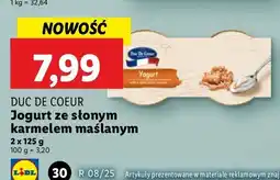 Lidl Jogurt ze słonym karmelem maślanym Duc De Coeur oferta